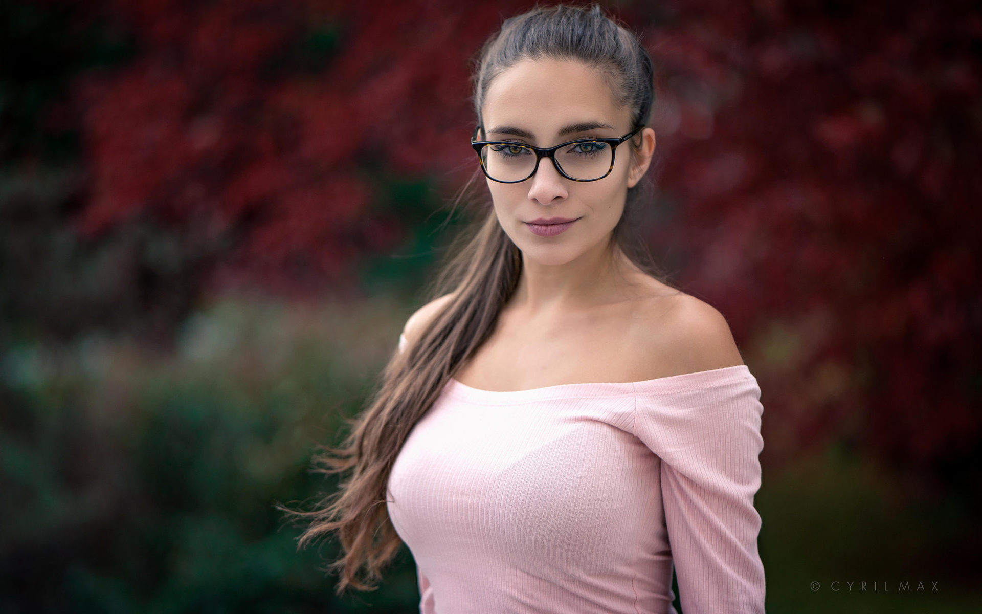 women, portrait, smiling, depth of field, long hair, women outdoors, women with glasses, , , , , , , , cyril max