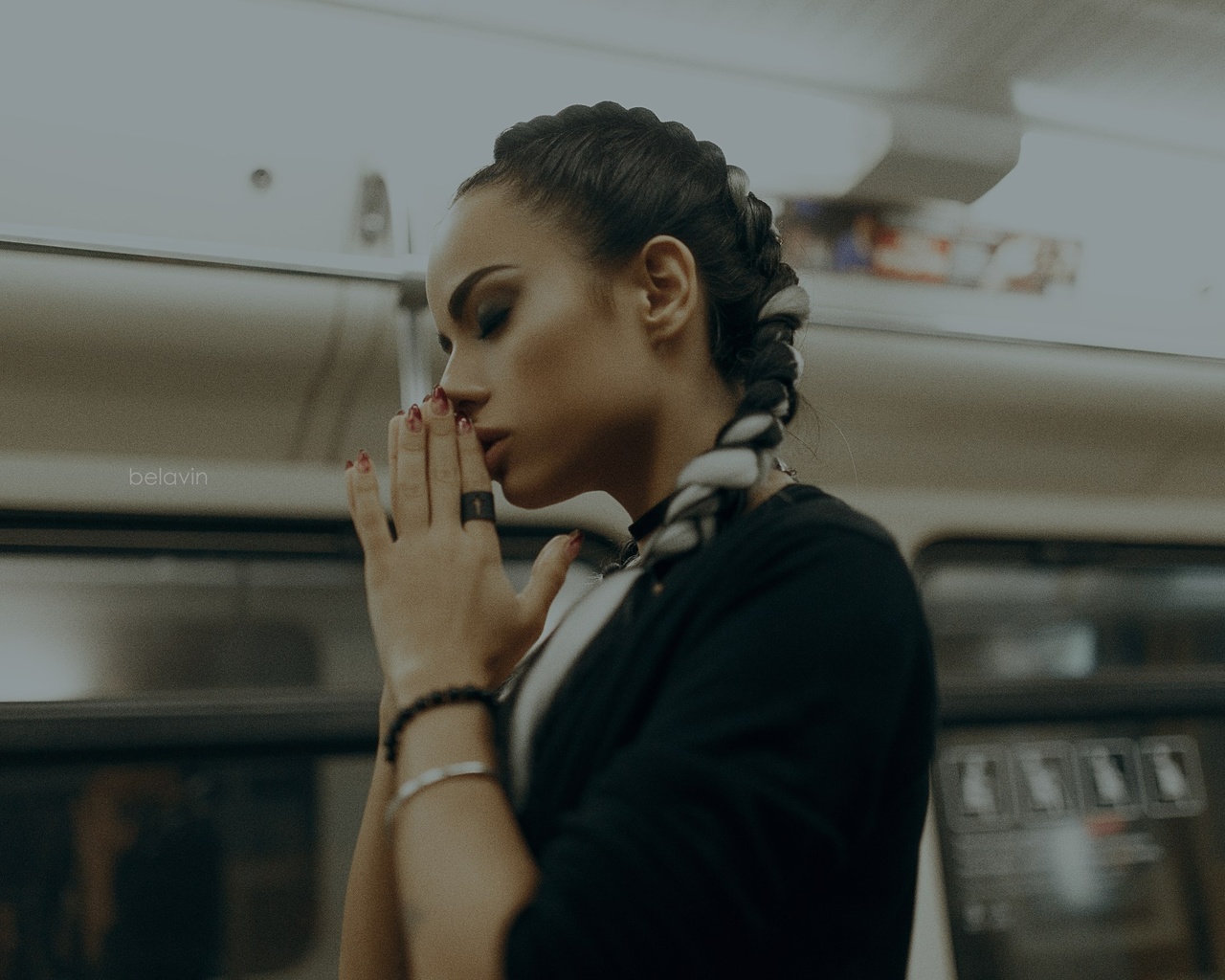 women, tanned, portrait, alexander belavin, closed eyes