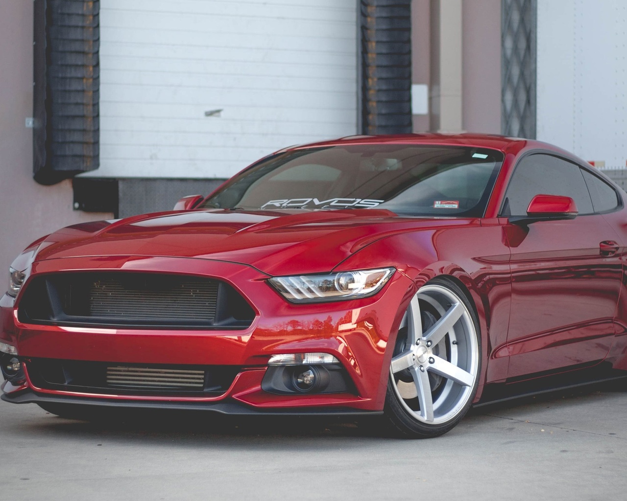 ford mustang, supercars, rovos wheels, tuning, red mustang, ford