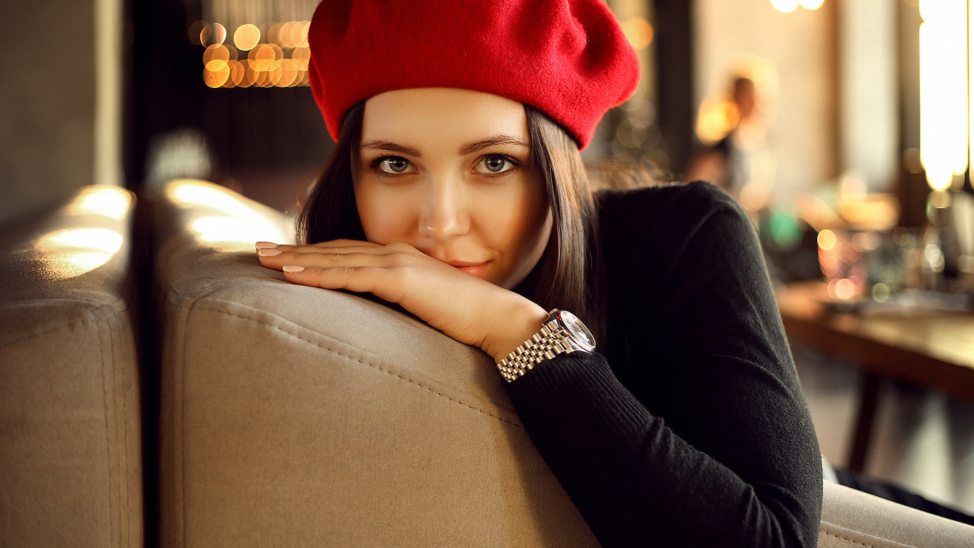 women, face, smiling, depth of field, portrait