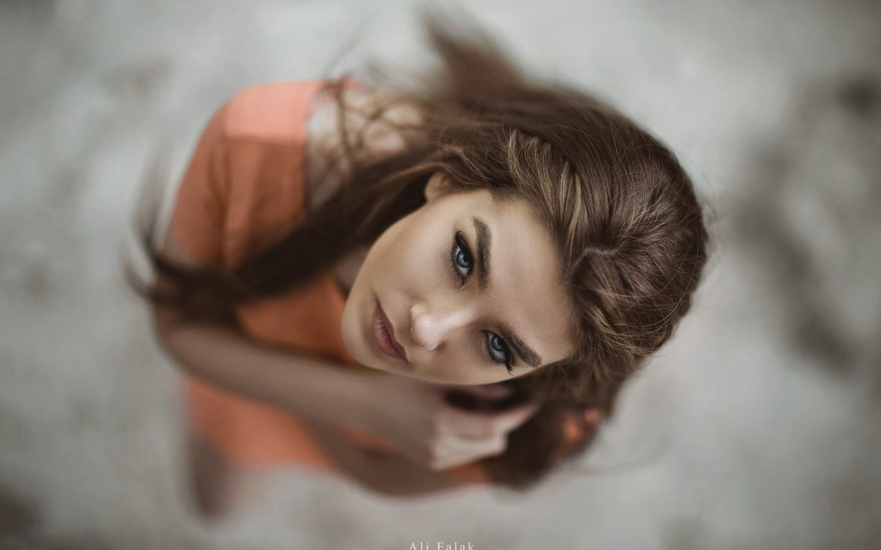 women, face, portrait, top view, depth of field, ali falak