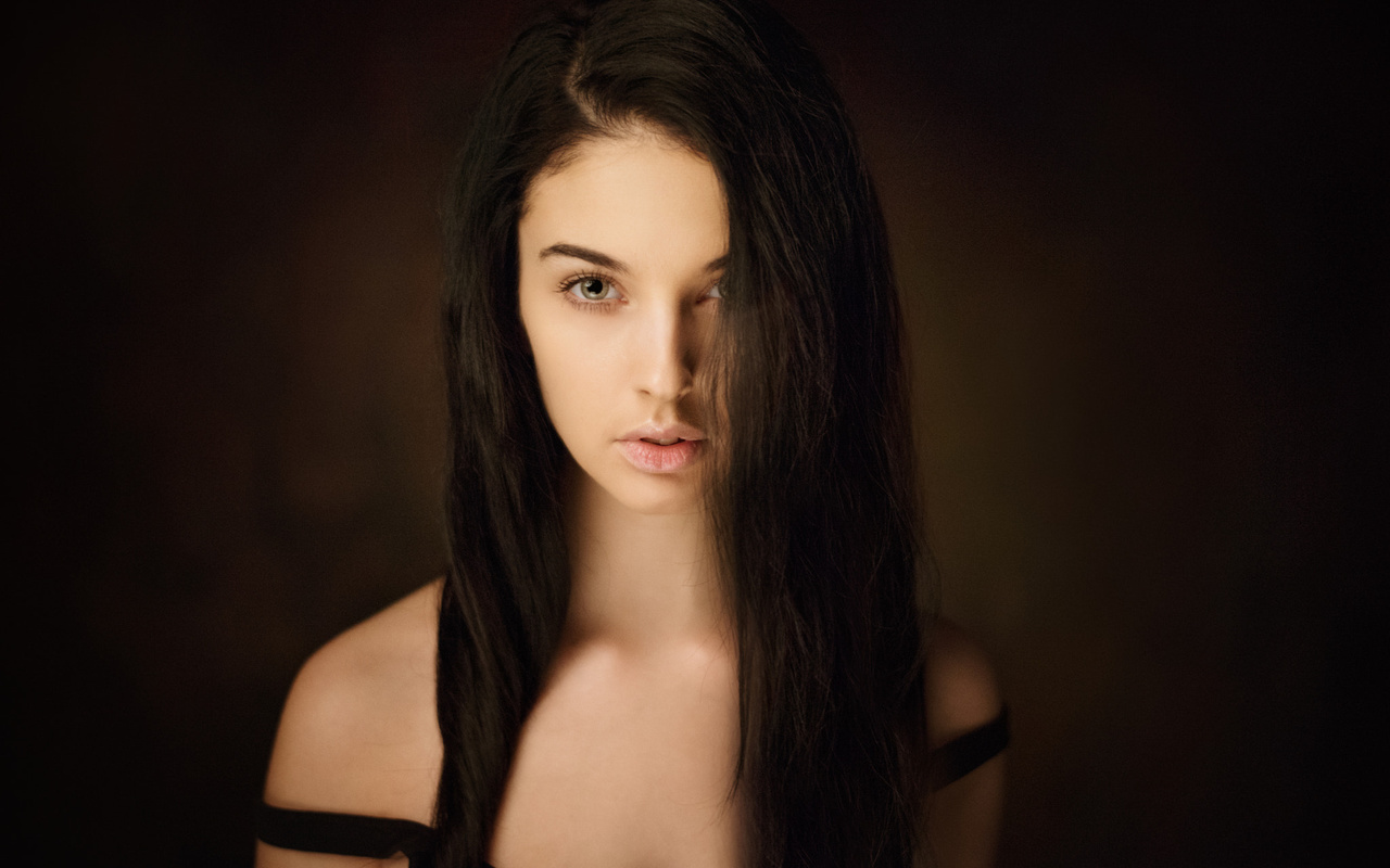 alla berger, women, face, maxim maximov, portrait, model, long hair