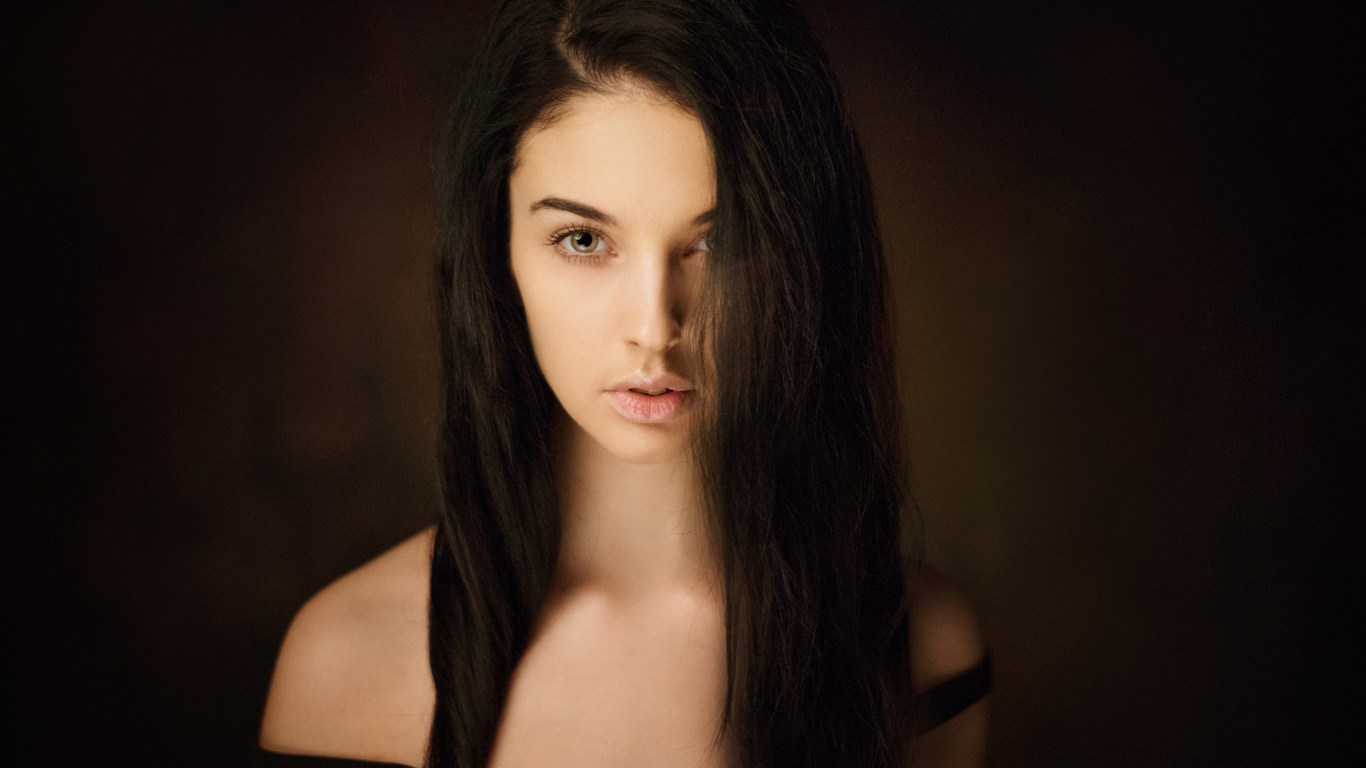 alla berger, women, face, maxim maximov, portrait, model, long hair