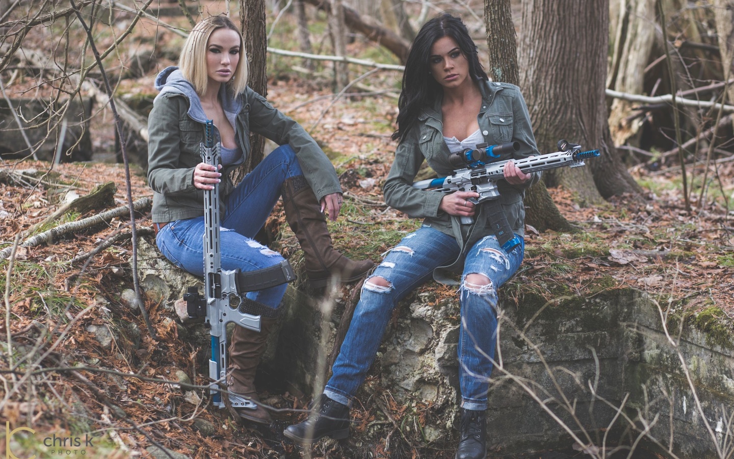 chris k, girls, with, guns, cheyenne mykel, ar-15