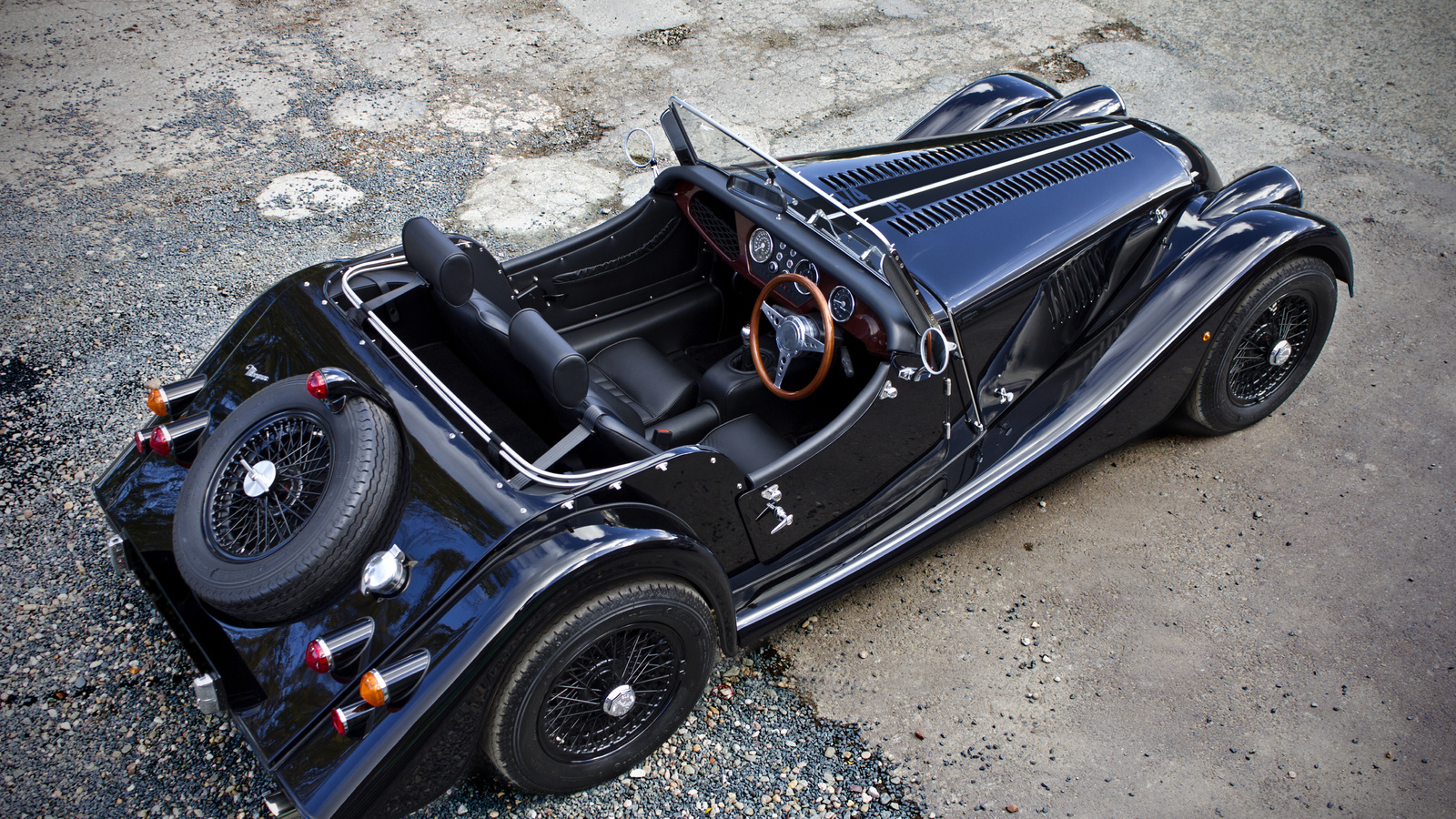 morgan, cabriolet, black