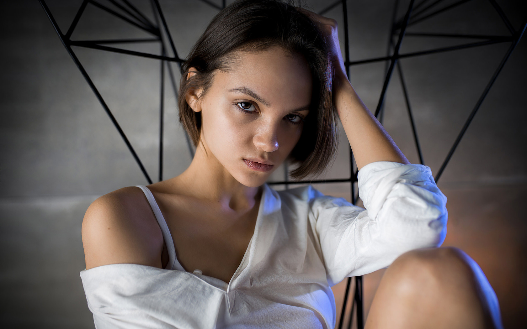 women, face, vladimir nikolaev, brunette, portrait