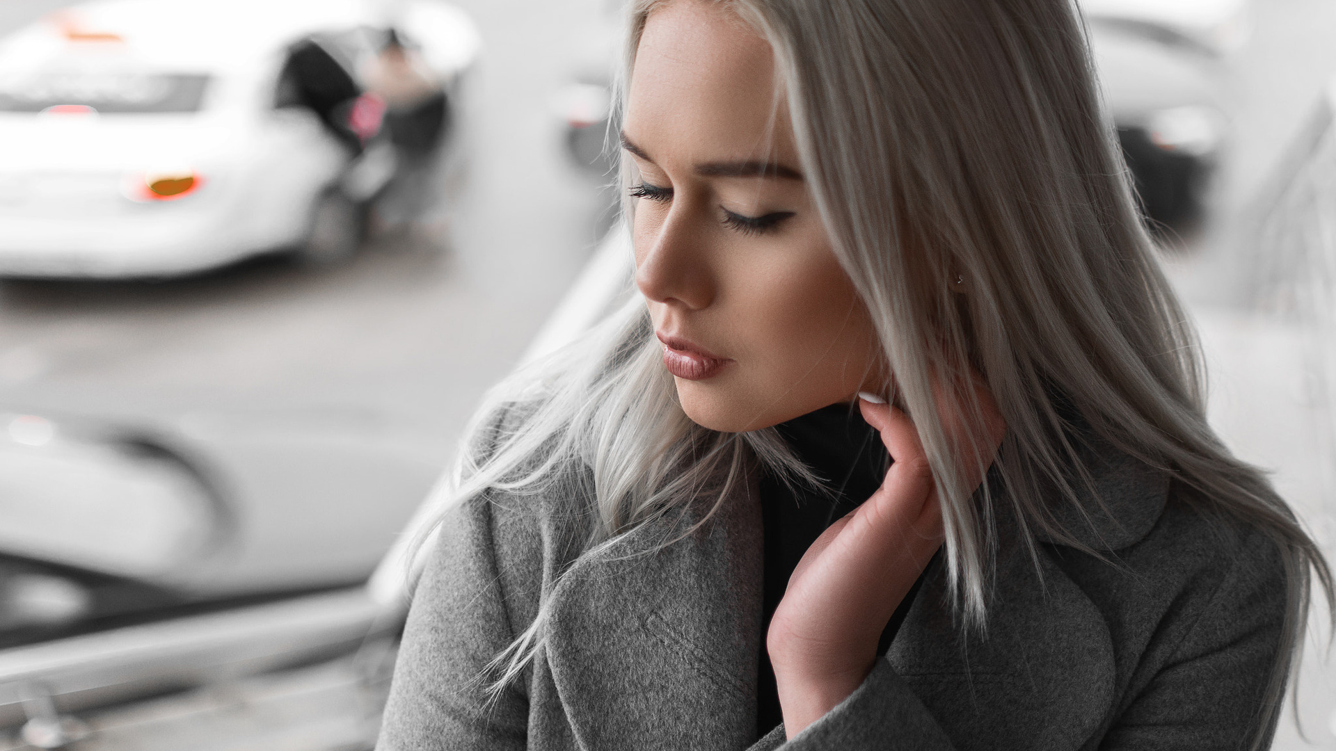 women, face, portrait, closed eyes, depth of field