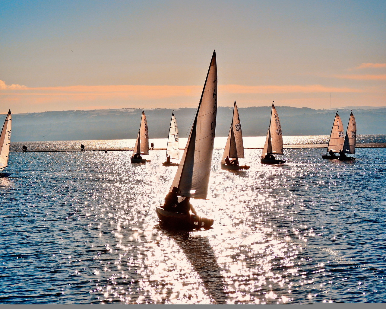 sea, yachts, sport, sailboats at sea, nature