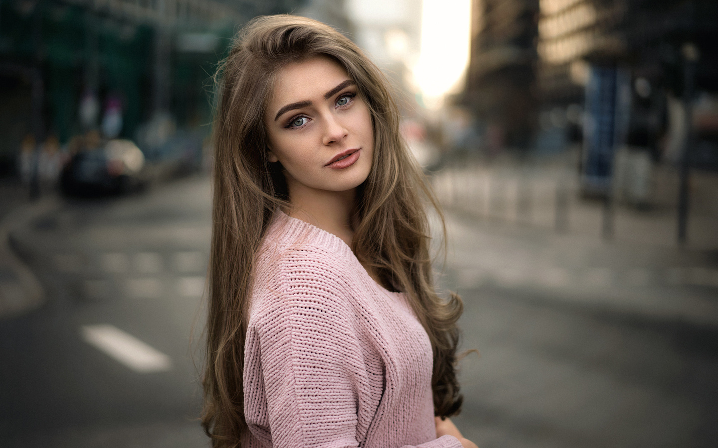 women, martin kuhn, portrait, depth of field, women outdoors, long hair