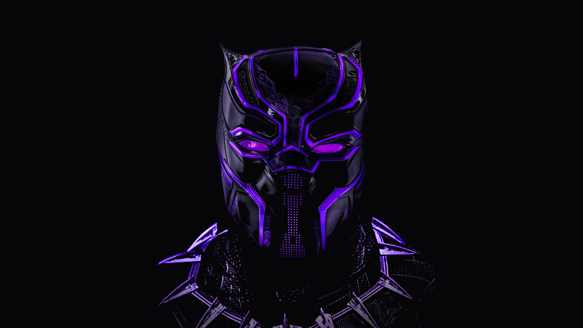 black, panther, neon, artwork