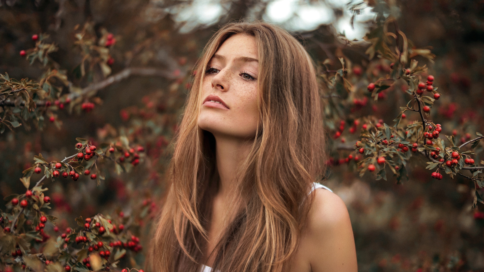 women, martin kuhn, face, portrait, women outdoors, freckles, blonde