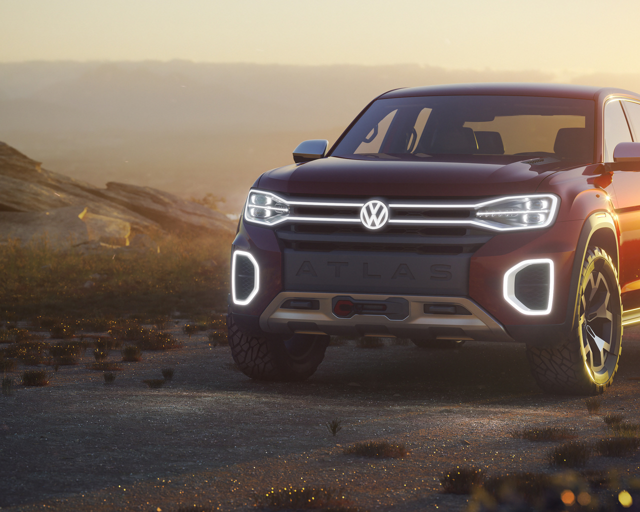 volkswagen, atlas, tanoak, pickup