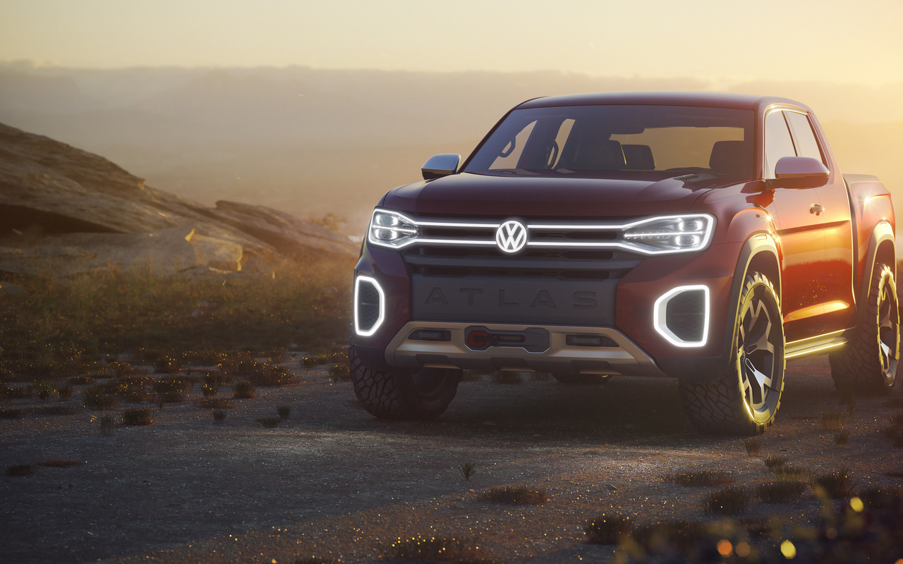 volkswagen, atlas, tanoak, pickup