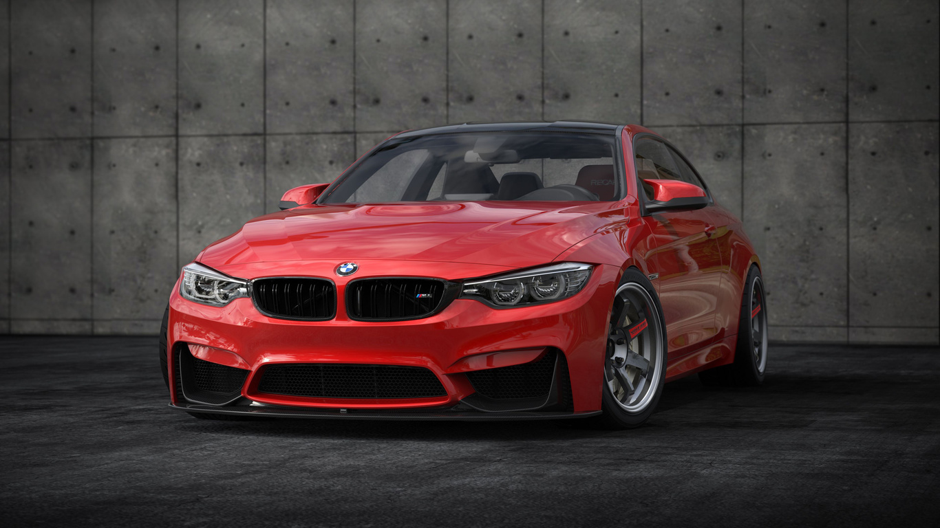 bmw, m4, tuning, stance, 2018 cars, f82, red