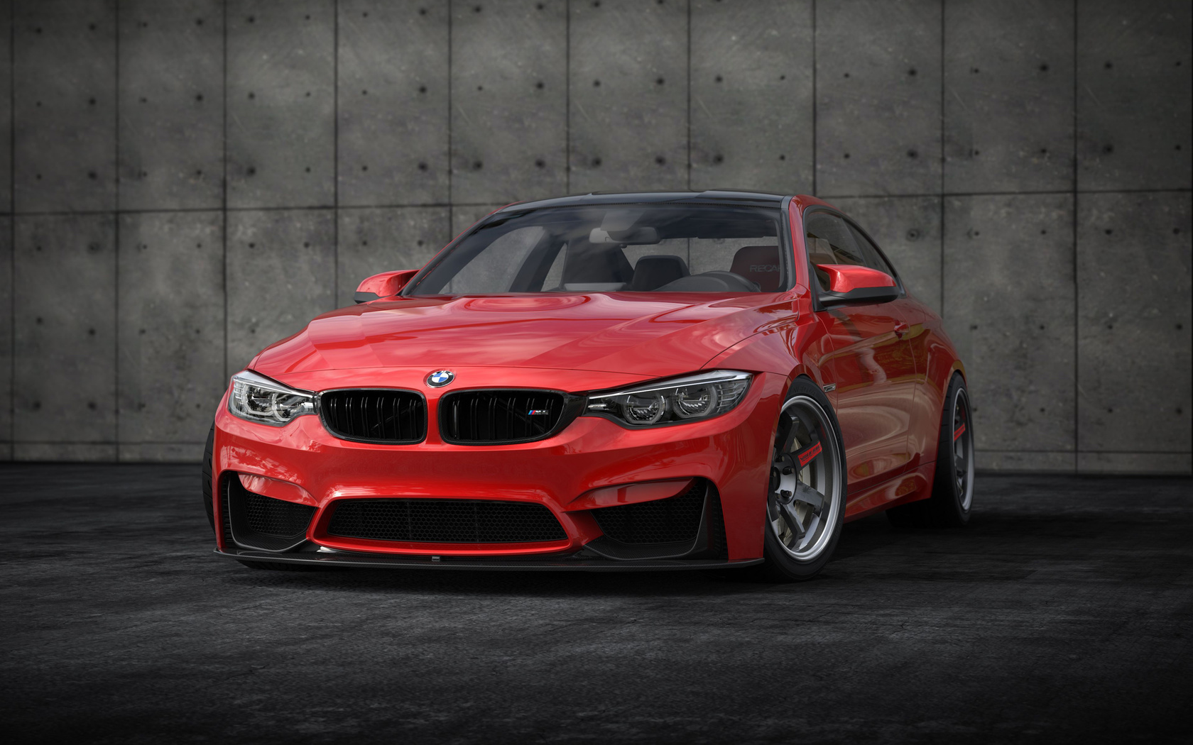 bmw, m4, tuning, stance, 2018 cars, f82, red