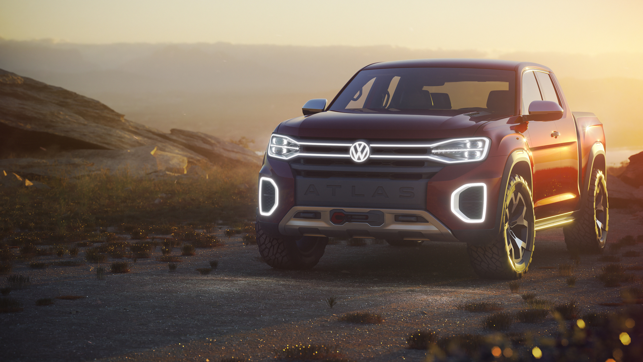 volkswagen, atlas, tanoak, pickup