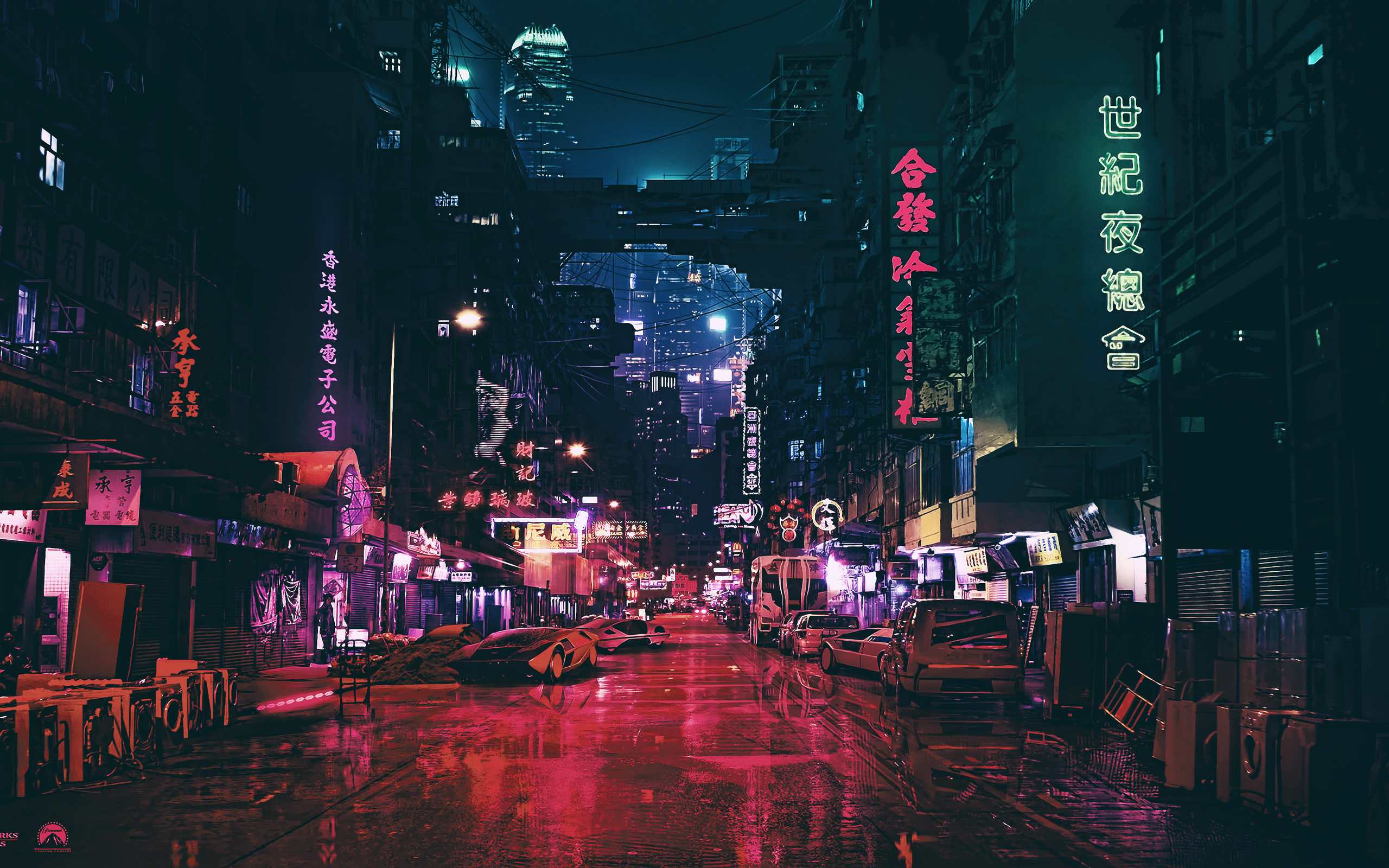 cyberpunk, futuristic, city, science fiction concept, art, neon city