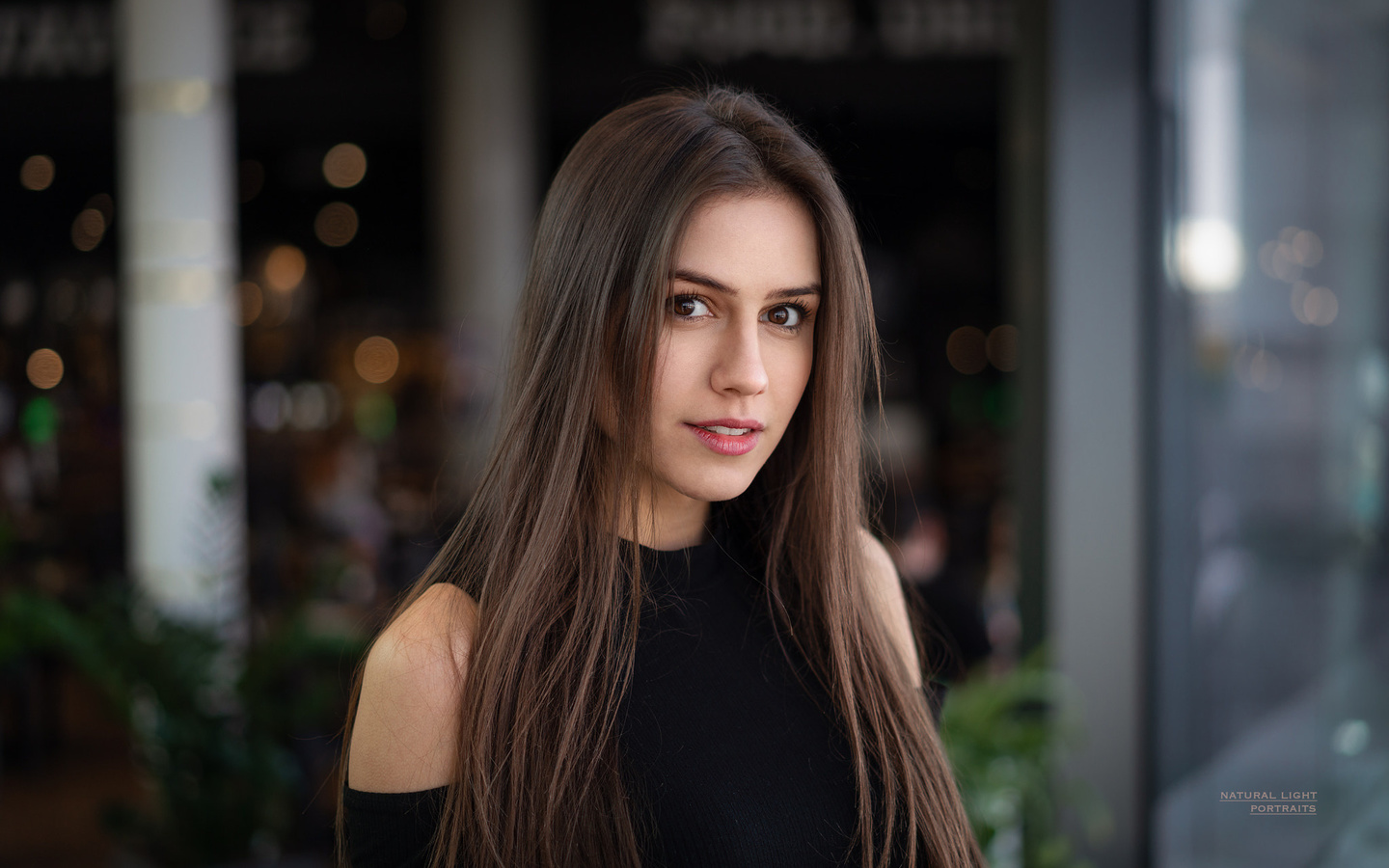 women, face, bare shoulders, smiling, portrait, long hair