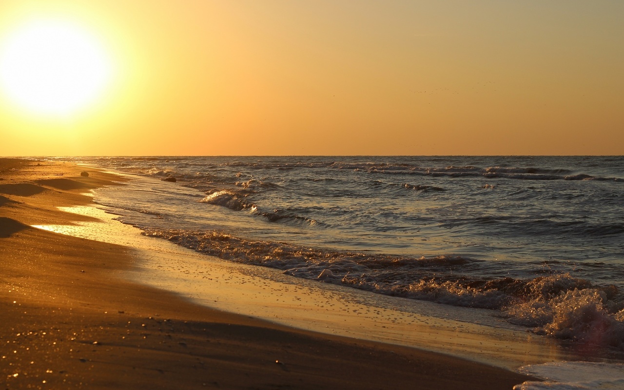 surf, shore, coast, beach, sand, sea, splash, wave, the ocean, the sun, horizon, breeze