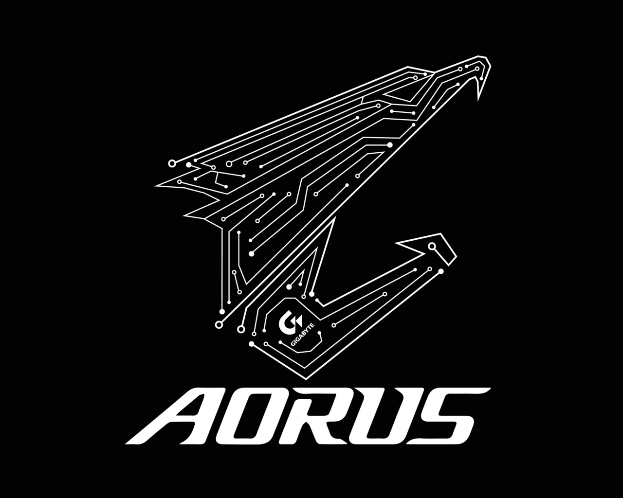 logo, eagle, gigabyte, aorus