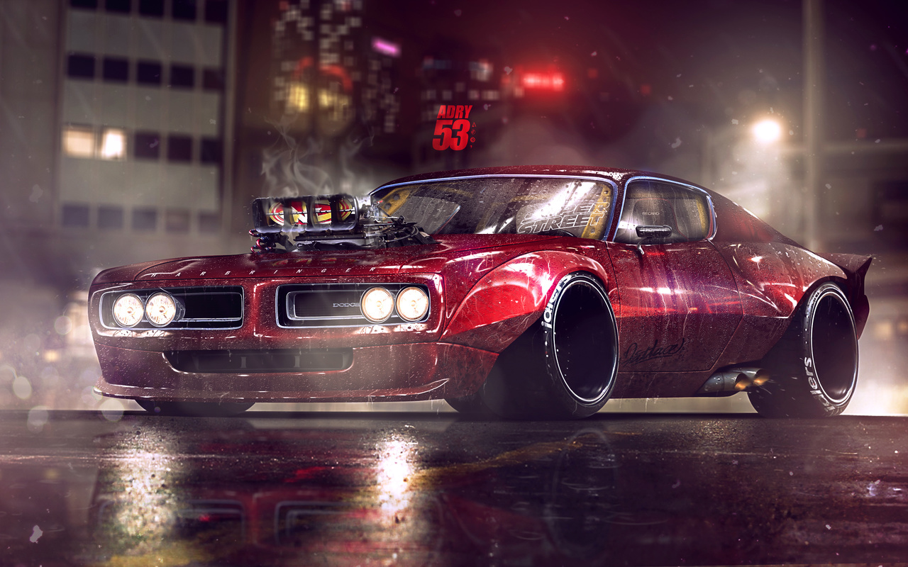 dodge, charger, artwork