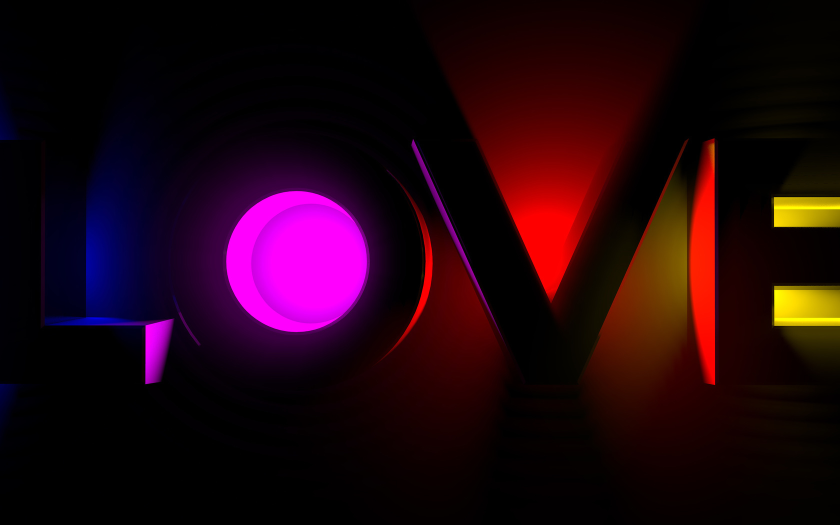 neon, love