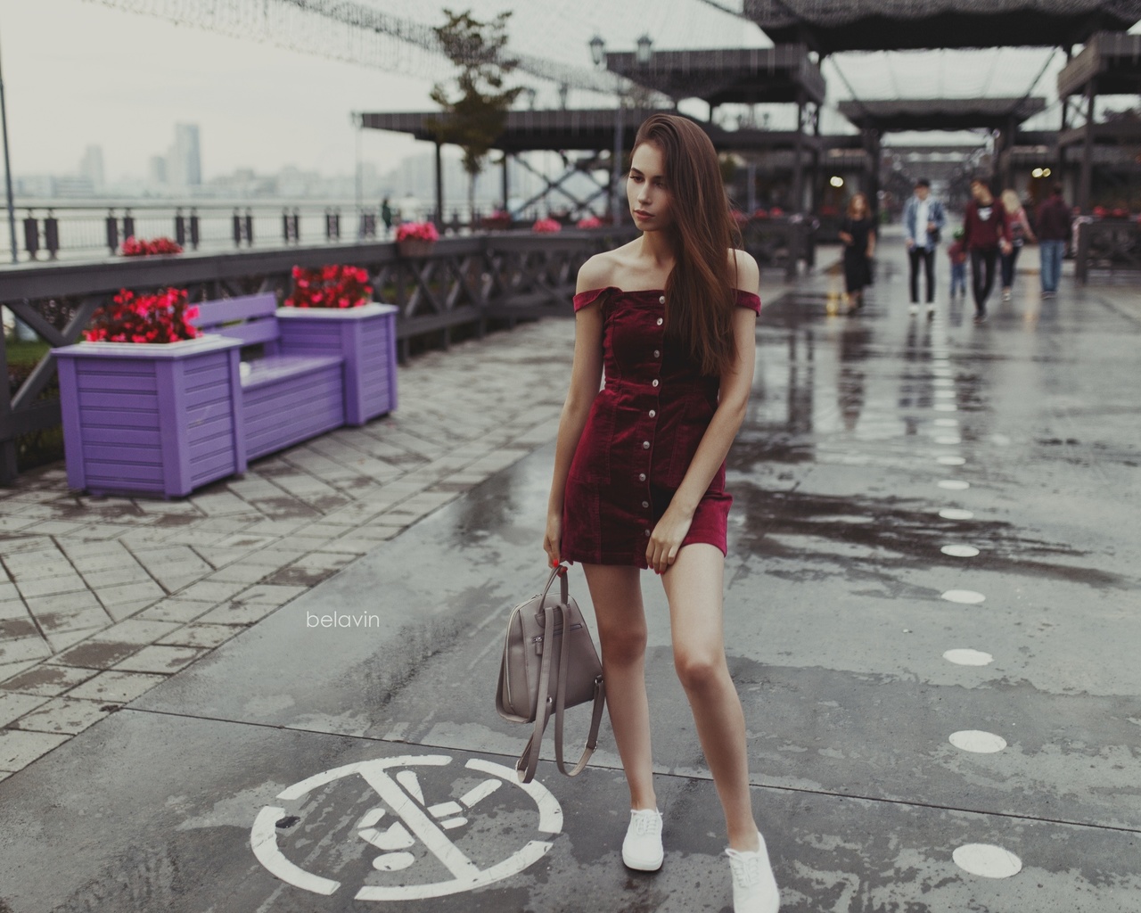 women, alexander belavin, dress, portrait, hand bags, red nails