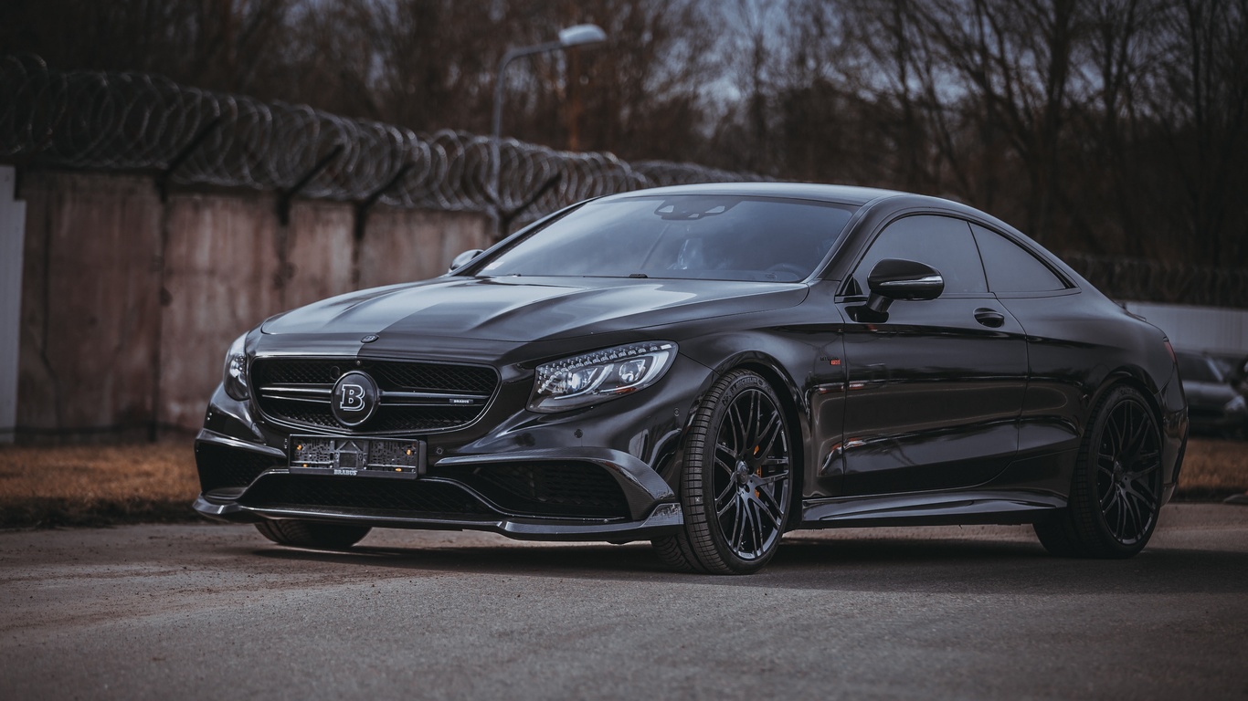 mercedes-benz, s-class, coupe, brabus, c217, s65, amg, w217, black