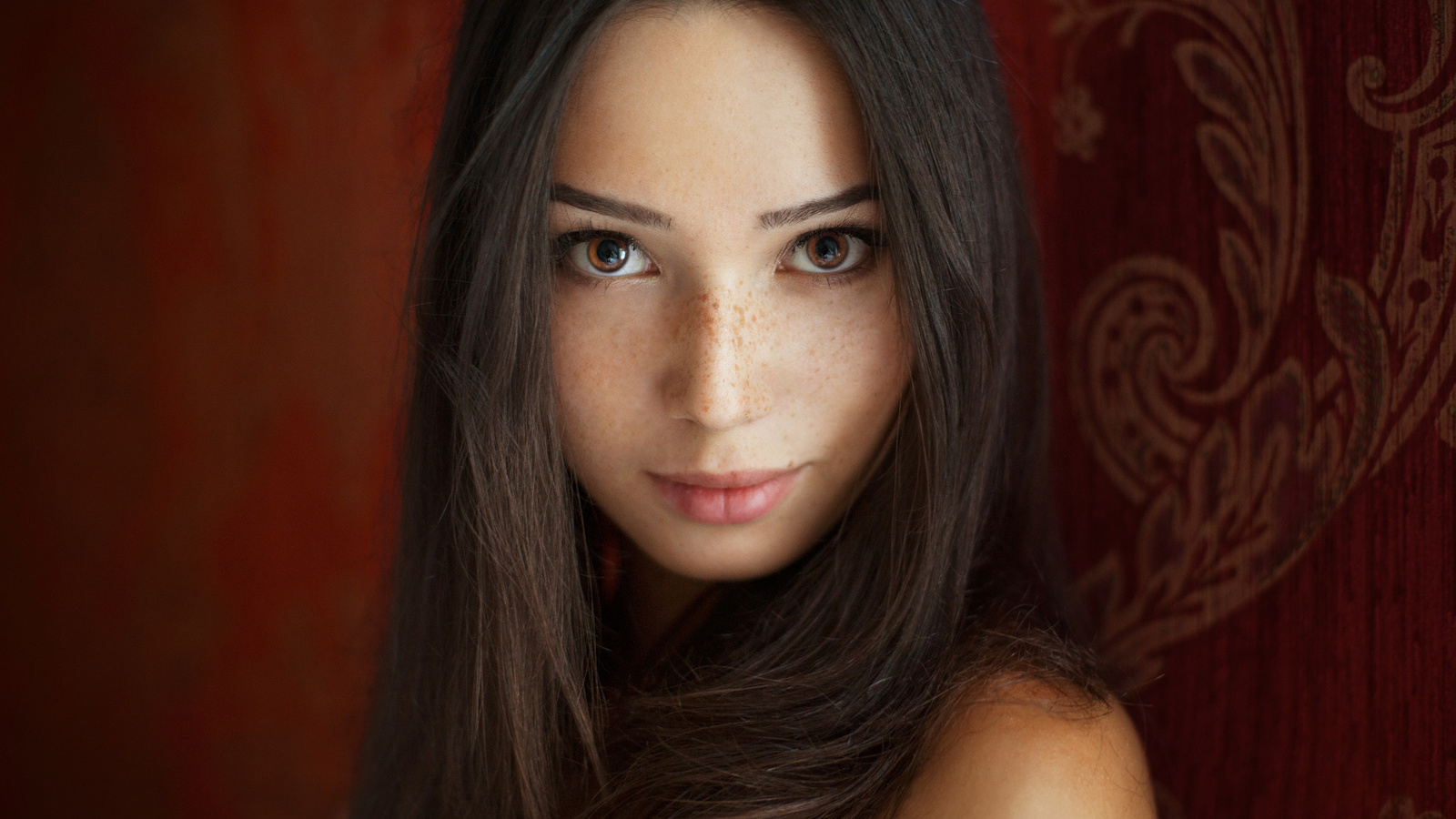 women, maxim maximov, face, portrait, mariya volokh, freckles