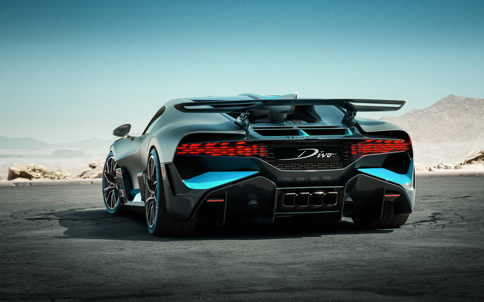 bugatti, divo, rear view, new, hypercar