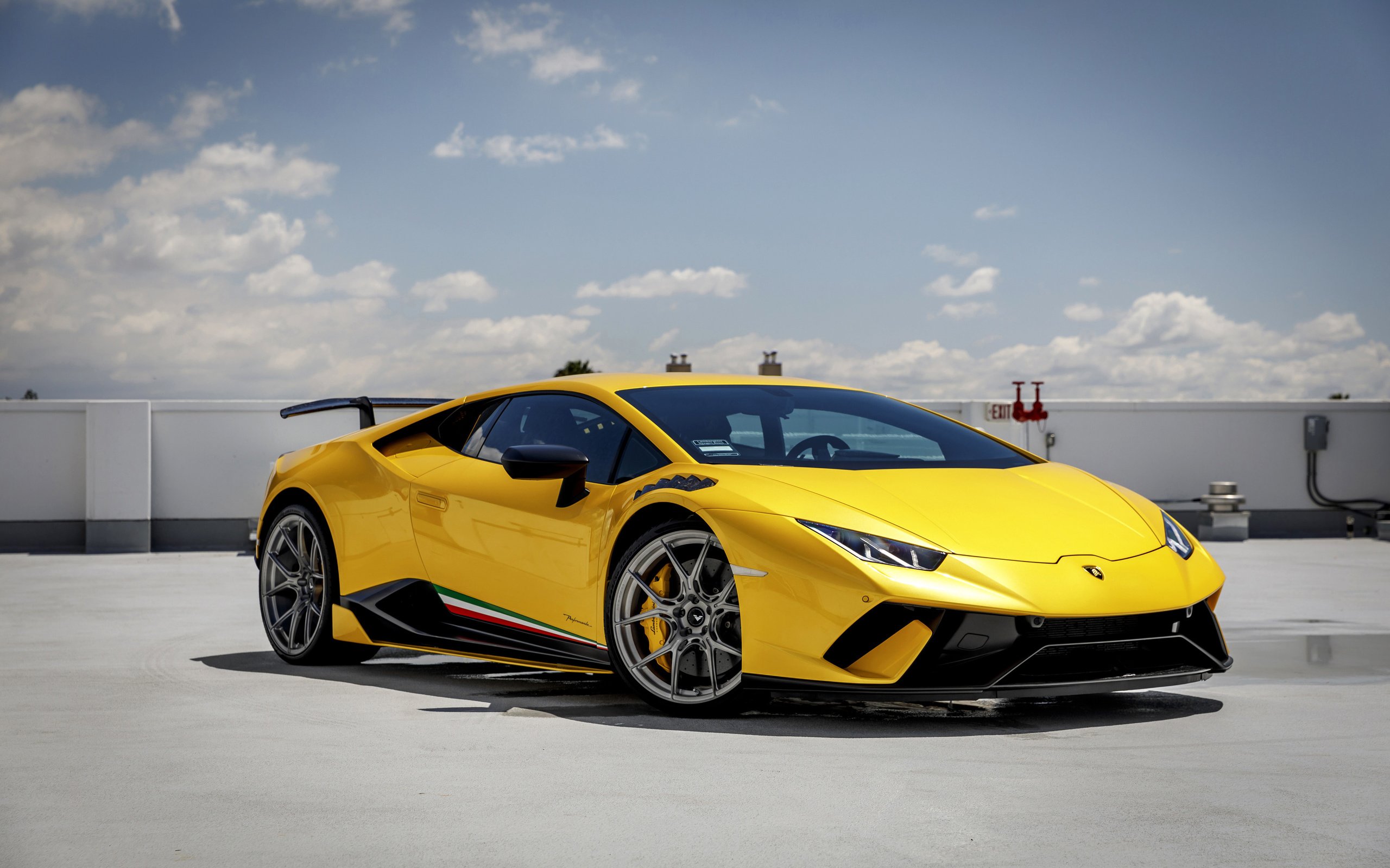 lamborghini, huracan, yellow, supercar