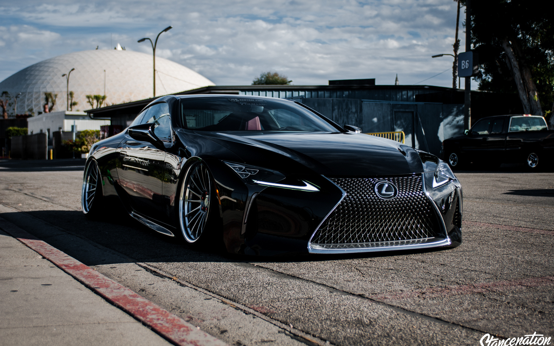 lexus, lc500, stancenation, black, supercar