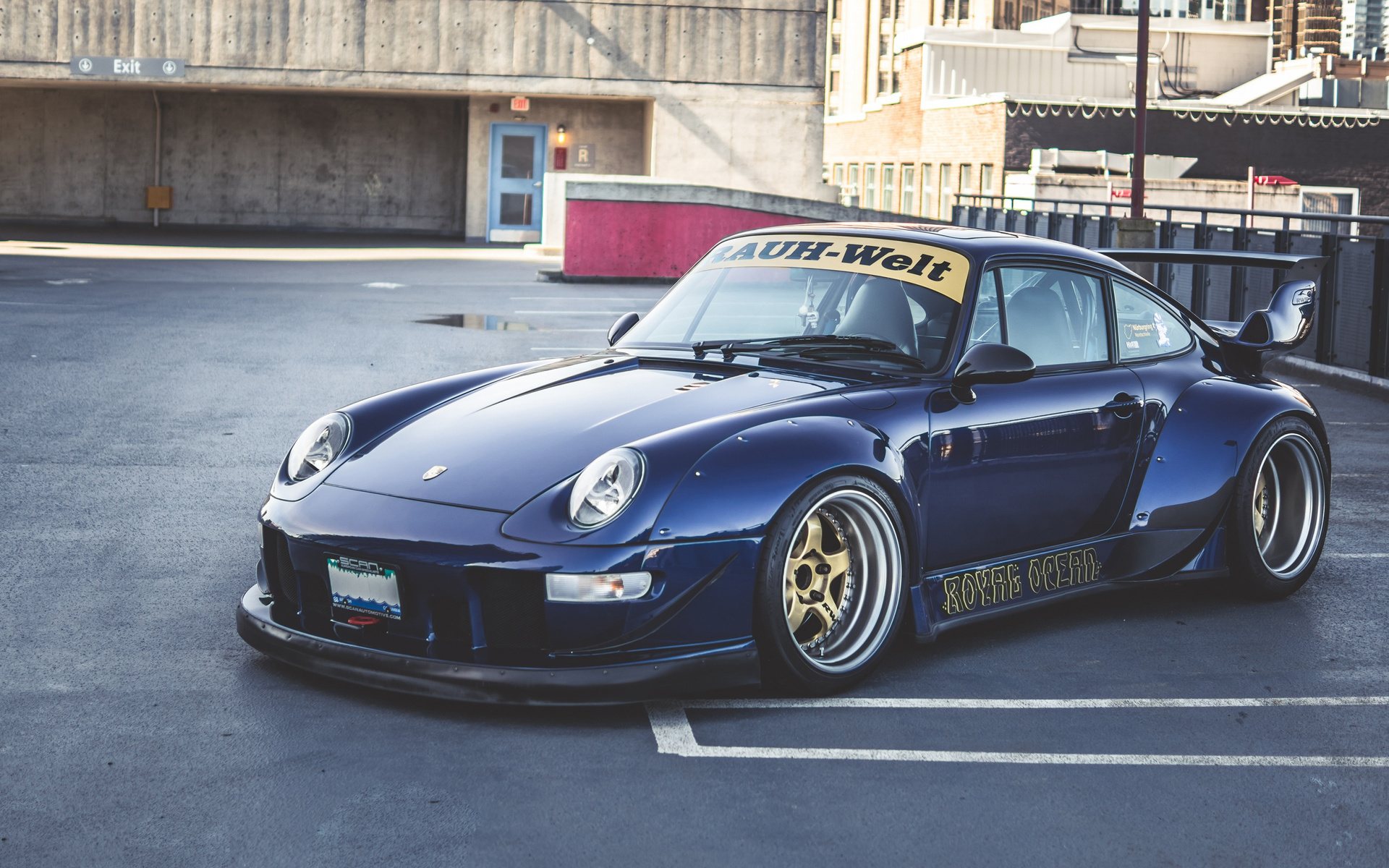 porsche, 993, rwb, sports coupe, tuning, exterior, blue, sports car