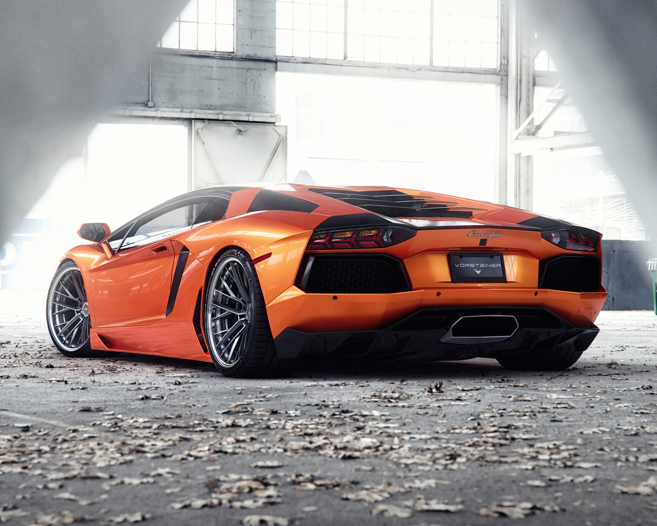 orange, lamborghini, aventador