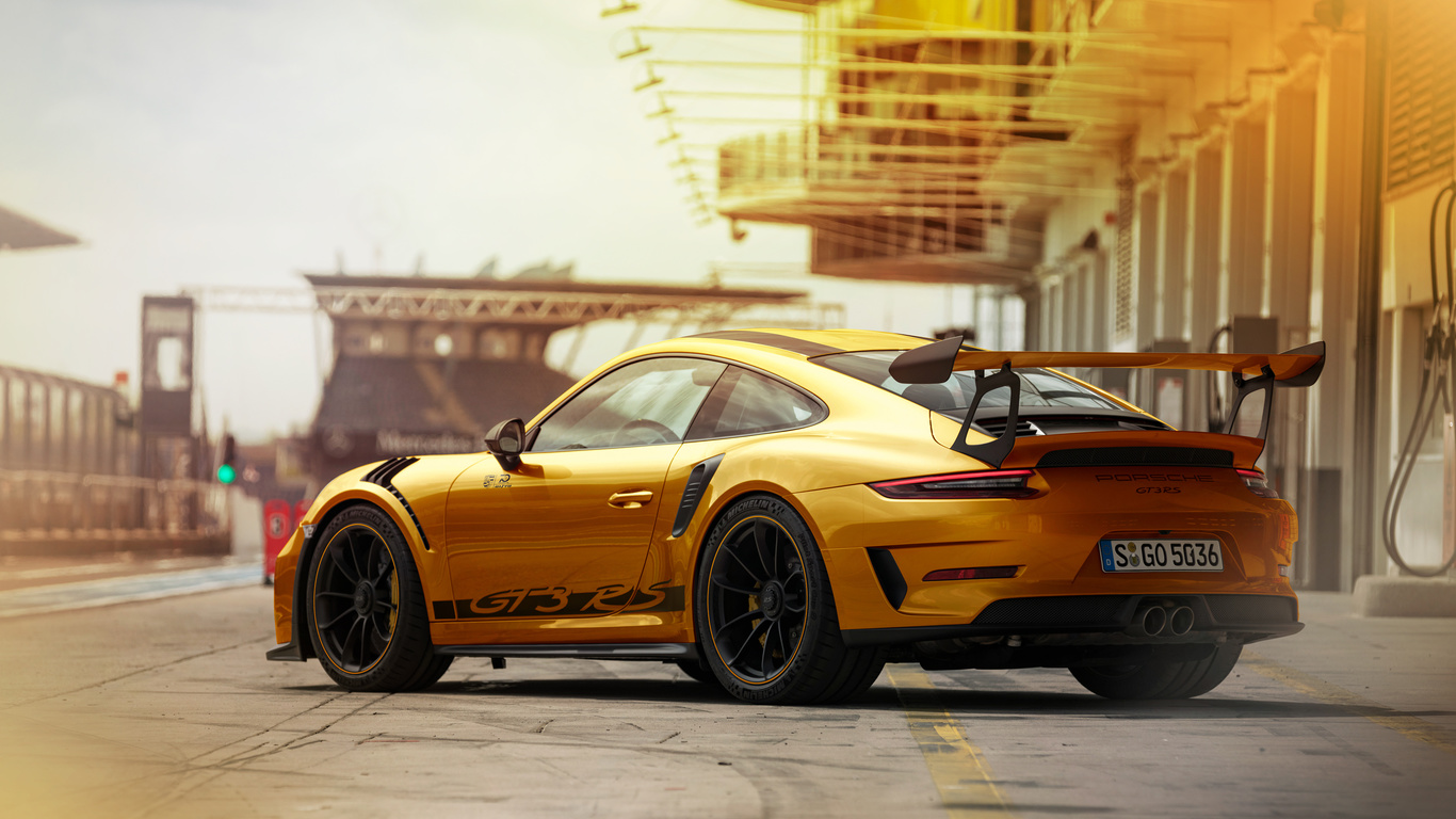 porsche, 911, gt3, rs, gold