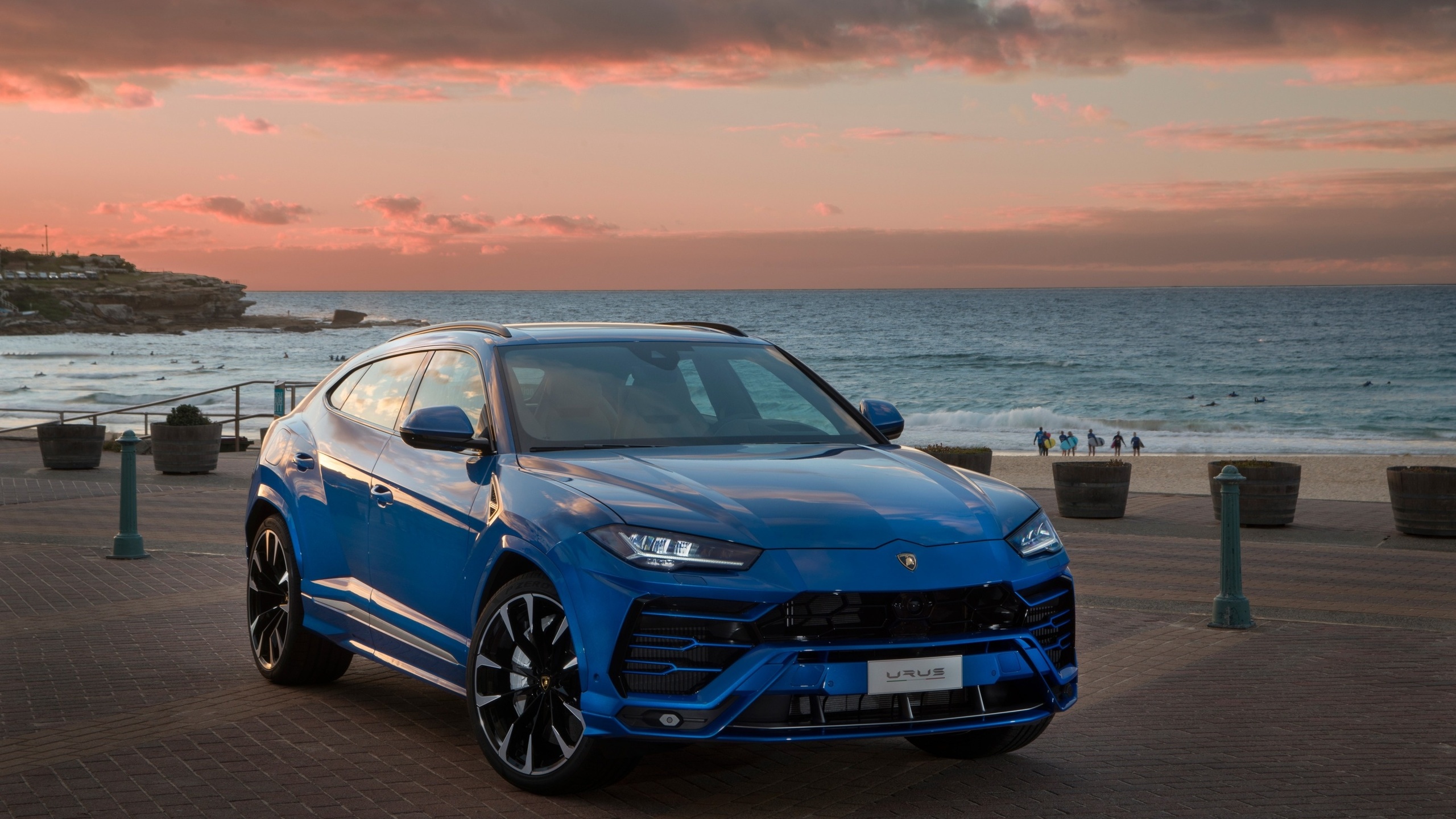 lamborghini, urus, blue, sports crossover