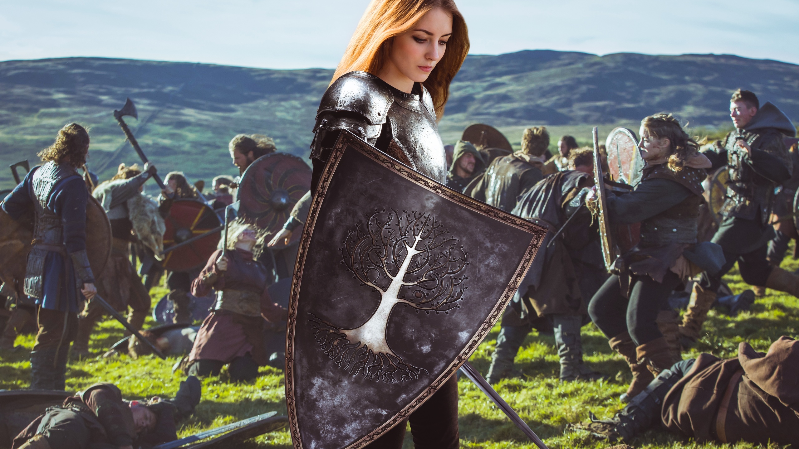 warrior girl, photo manipulation, fantasy