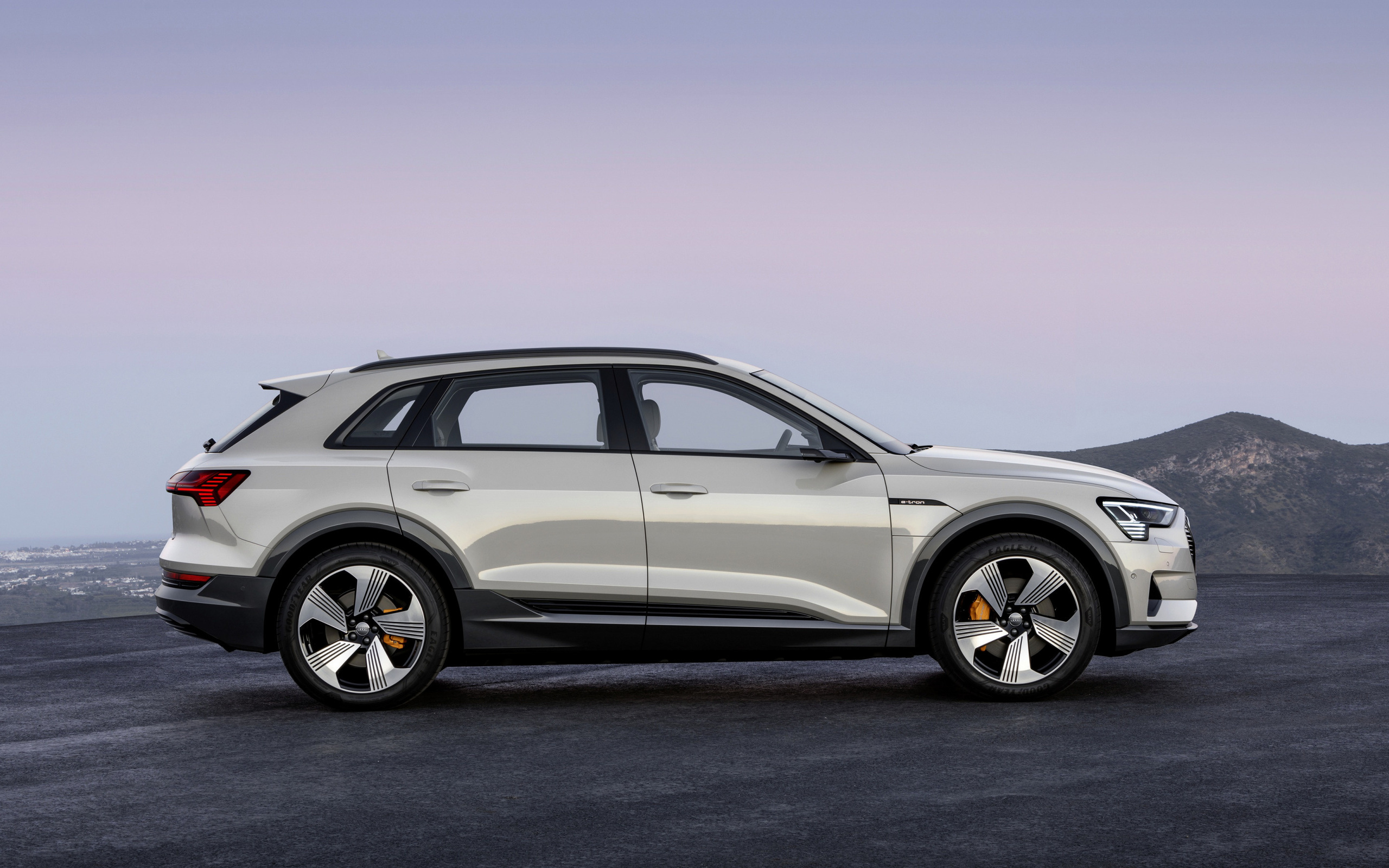 audi, e-tron, 2019, side view, electric crossover