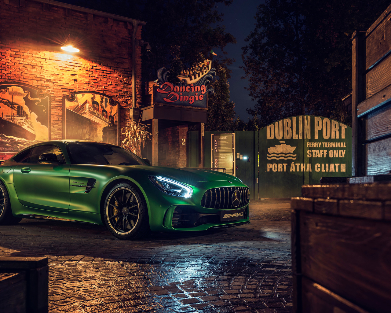 green, mercedes, amg, gt r