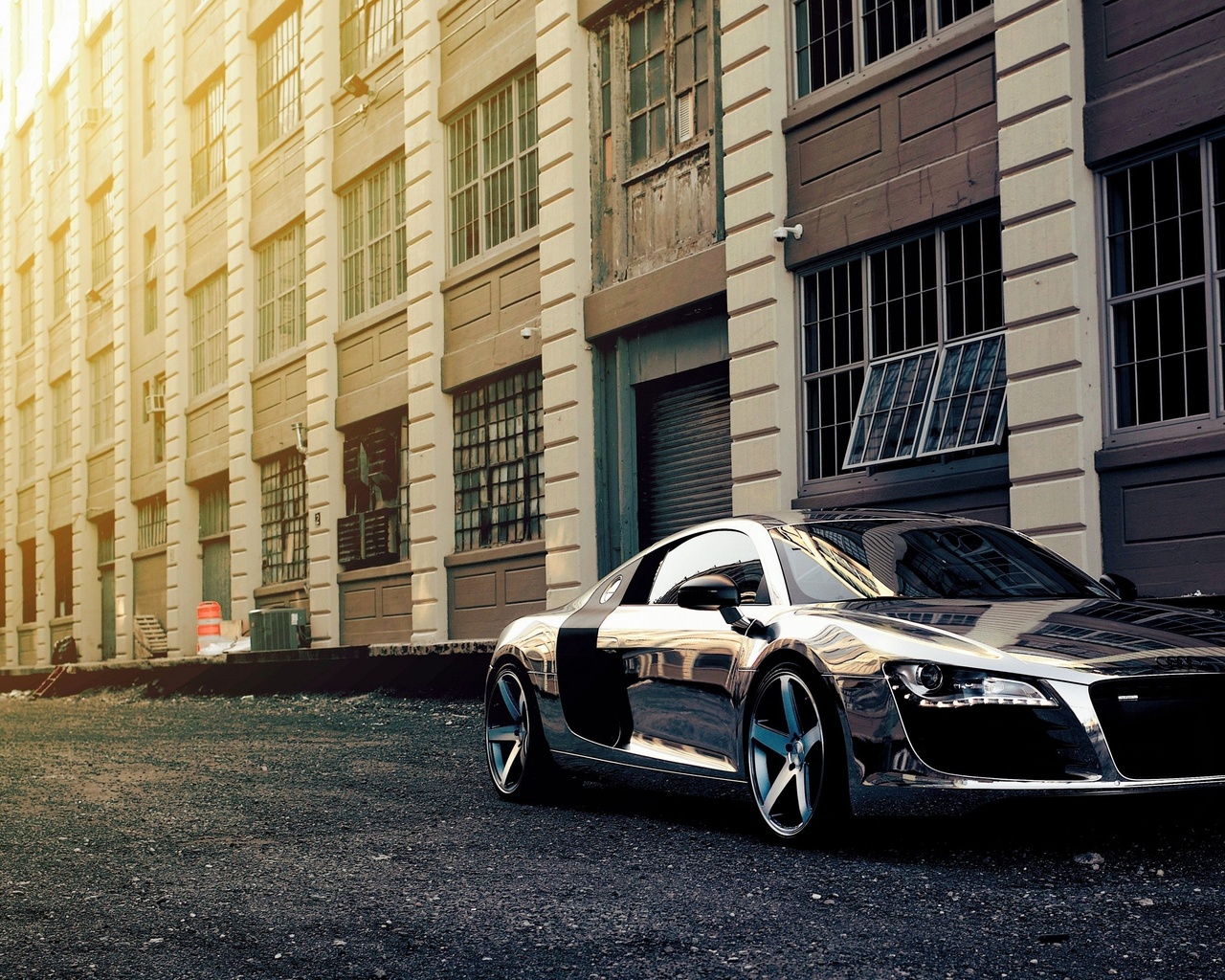 audi, r8, building, sunlight, sport cars