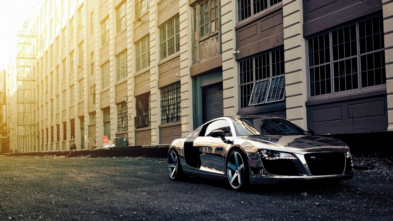 audi, r8, building, sunlight, sport cars