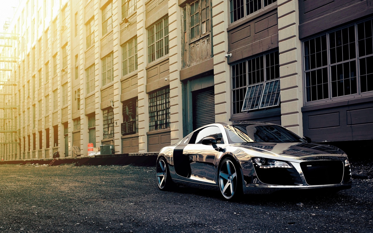 audi, r8, building, sunlight, sport cars