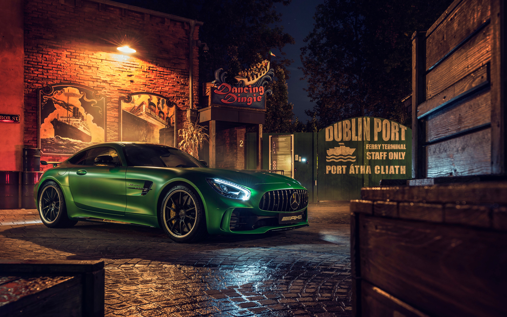 green, mercedes, amg, gt r