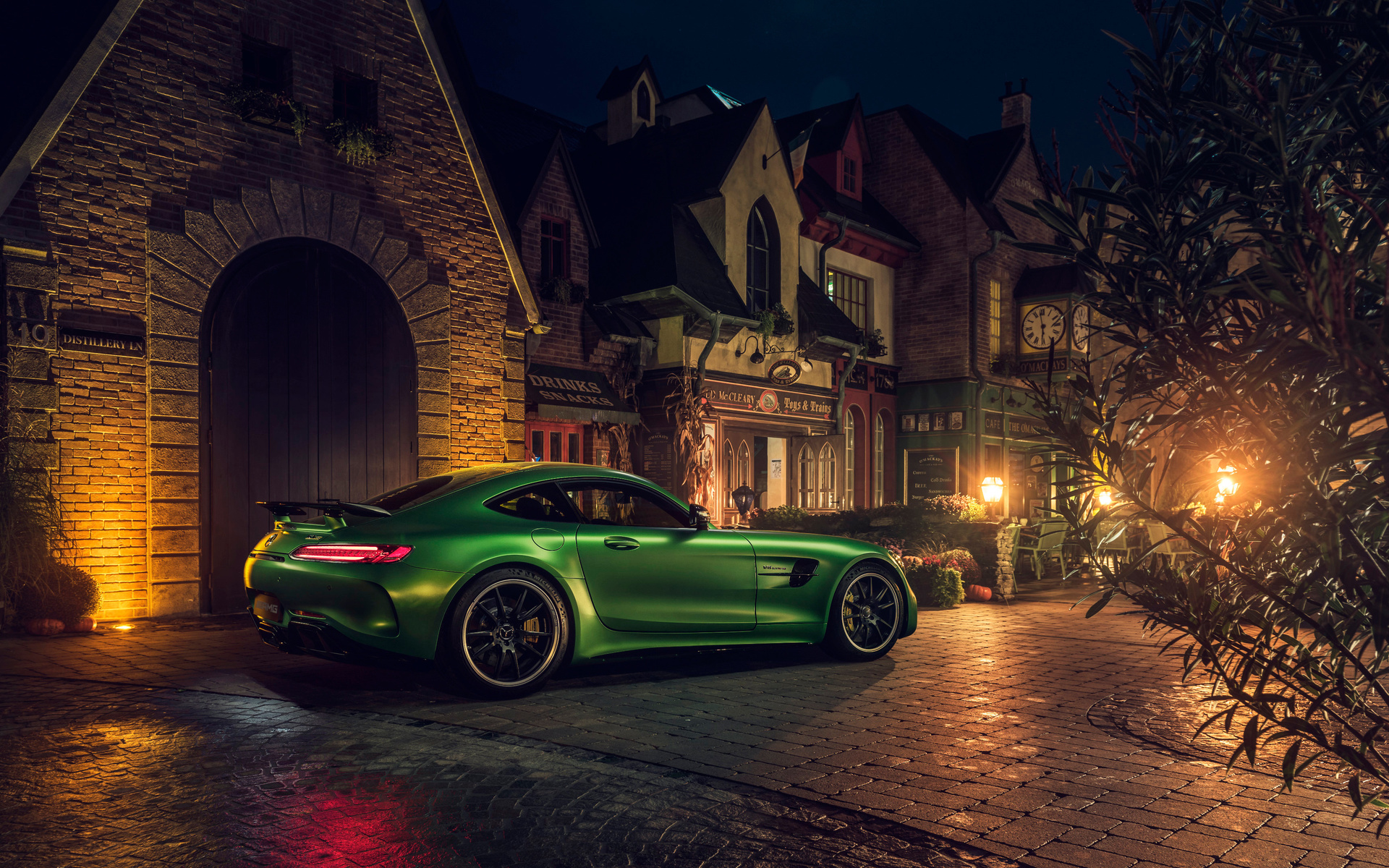 green, mercedes, amg gt r, 