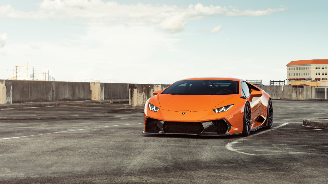 orange, lamborghini, huracan