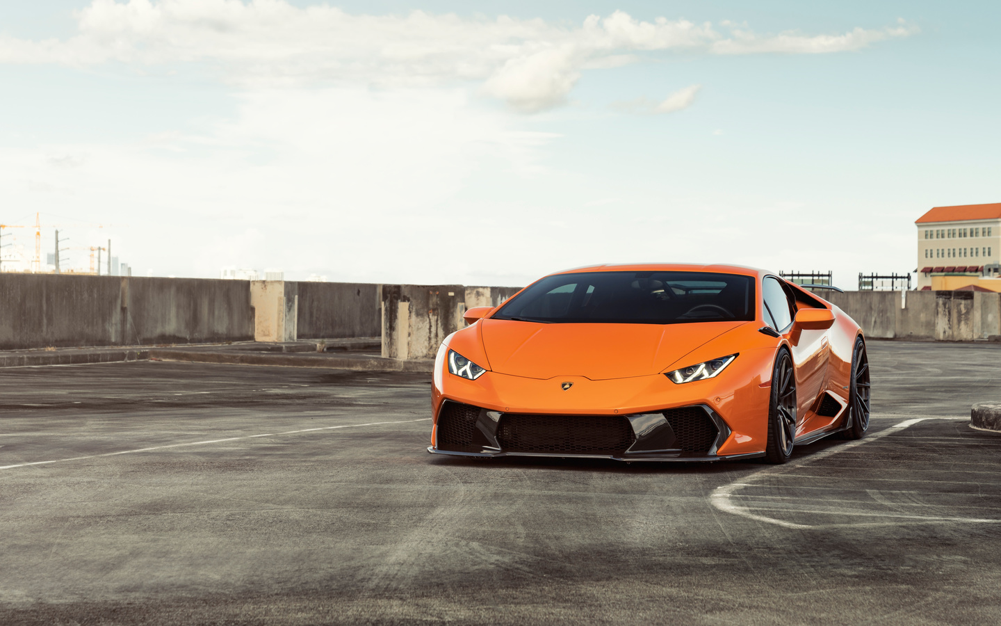 orange, lamborghini, huracan