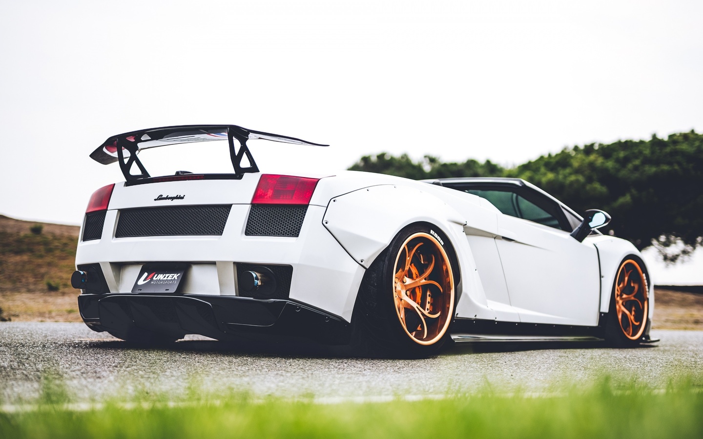 lamborghini, white, roadster, tuning, gallardo, bronze, wheels, supercar, italian, sports cars