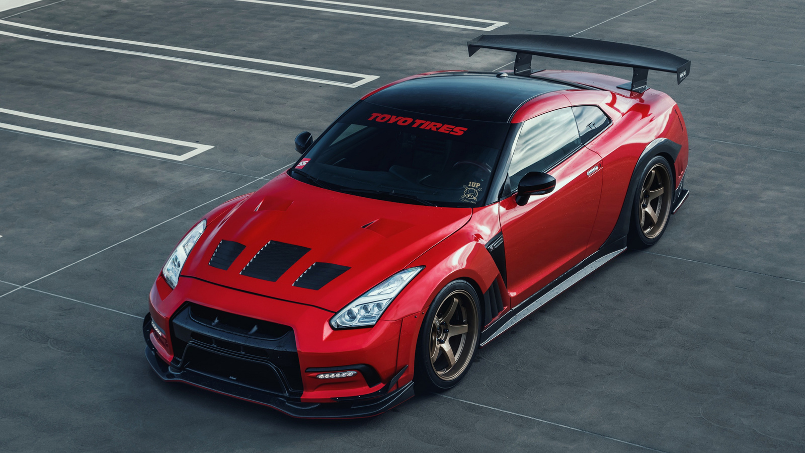 nissan, gt-r, red, sports car, tuning