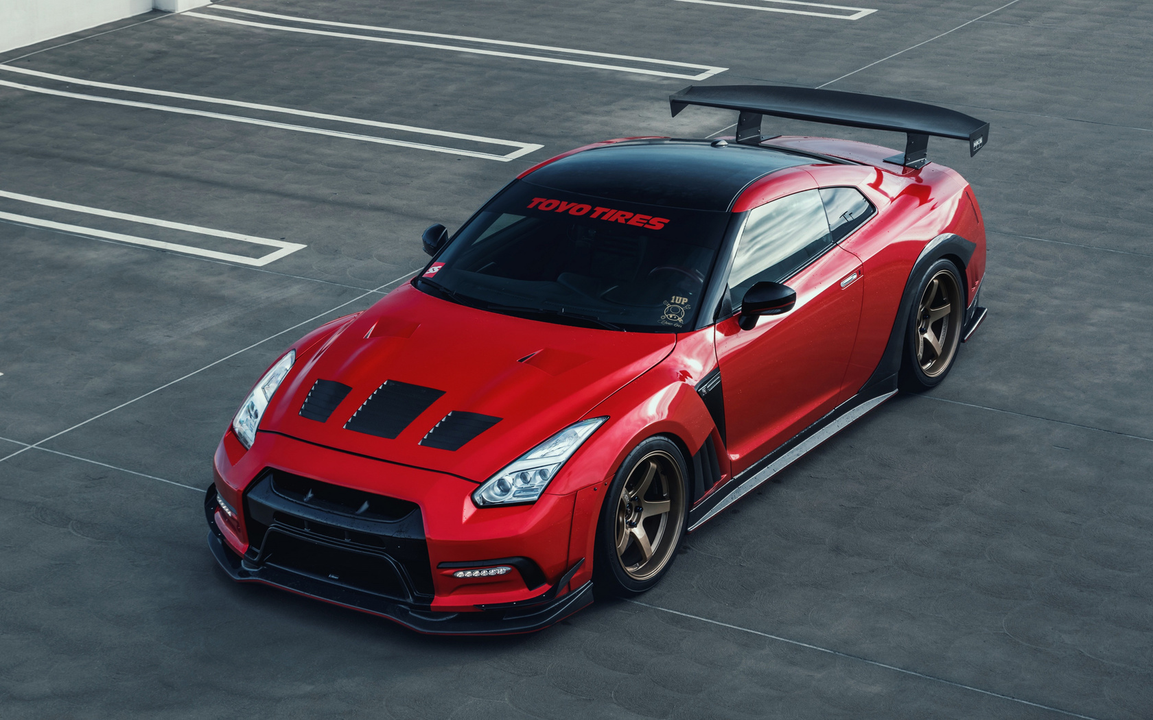 nissan, gt-r, red, sports car, tuning