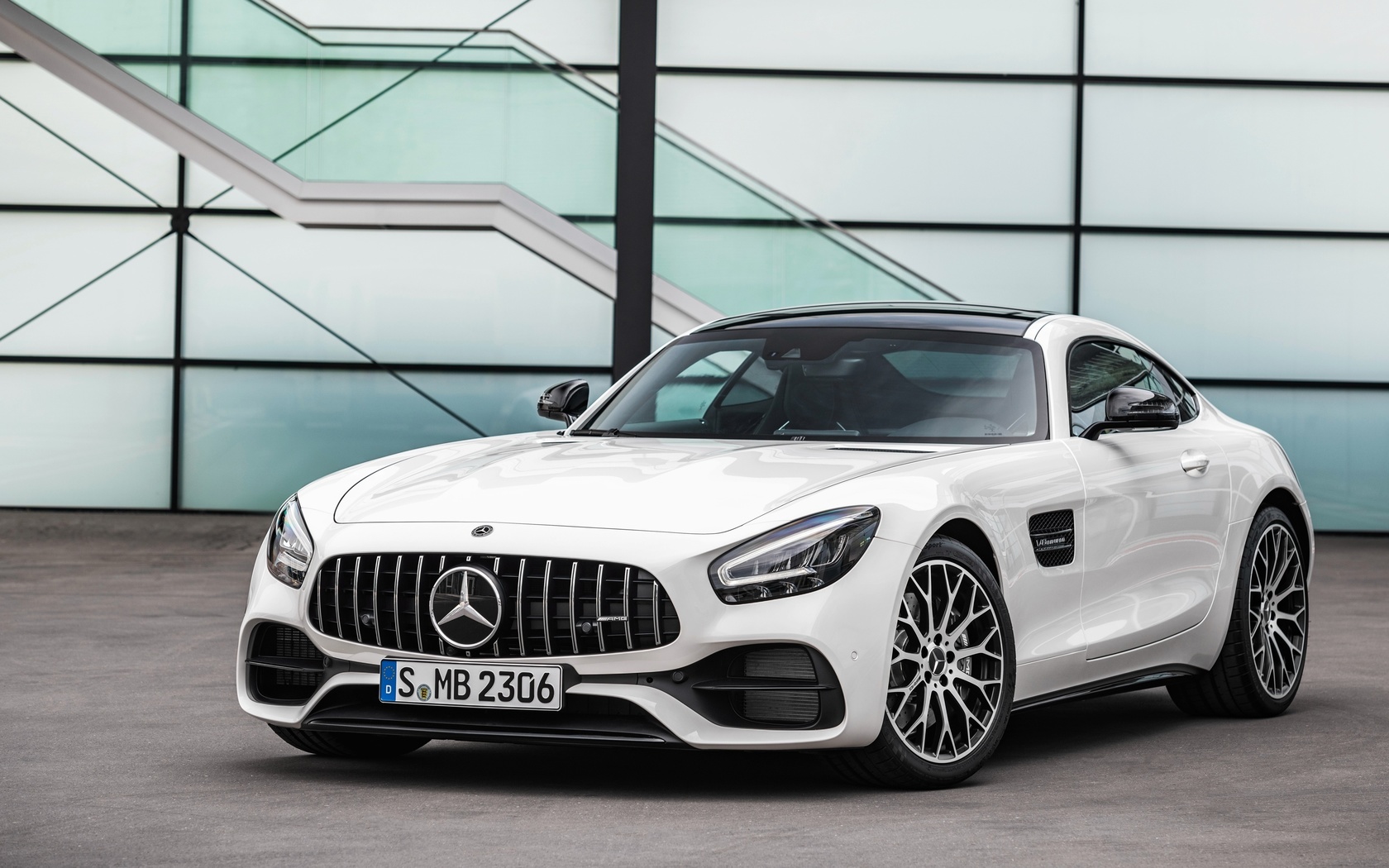 white, sports car, mercedes, amg, gt